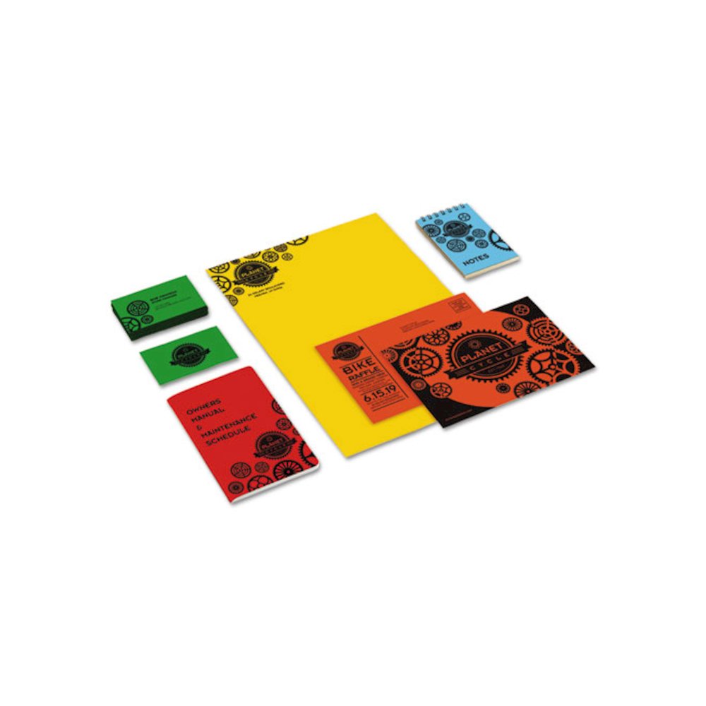Color Cardstock -"Eco" Assortment, 65 lb Cover Weight, 8.5 x 11, Assorted, 250/Pack. Picture 4