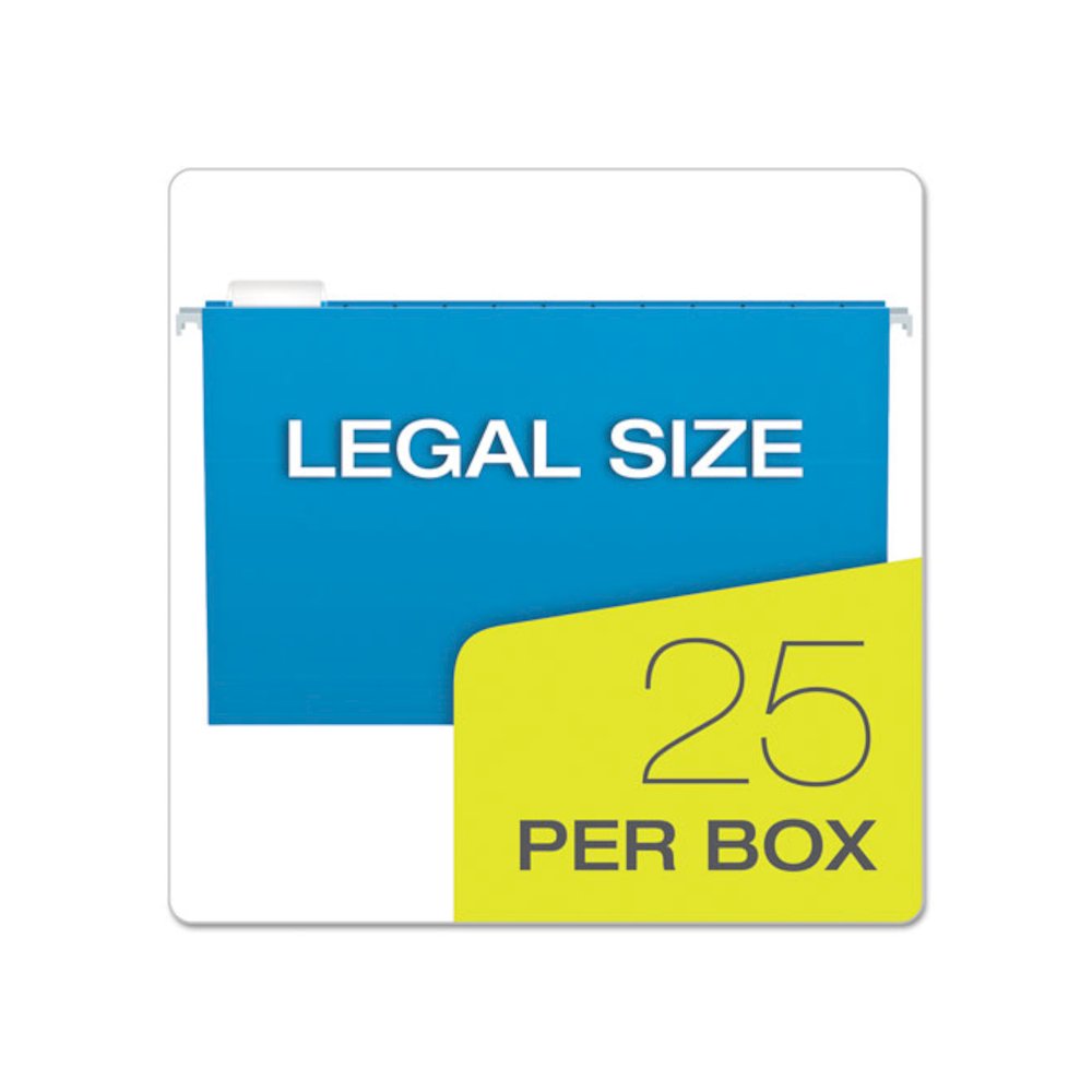 Colored Hanging Folders, Legal Size, 1/5-Cut Tabs, Assorted Colors, 25/Box. Picture 5