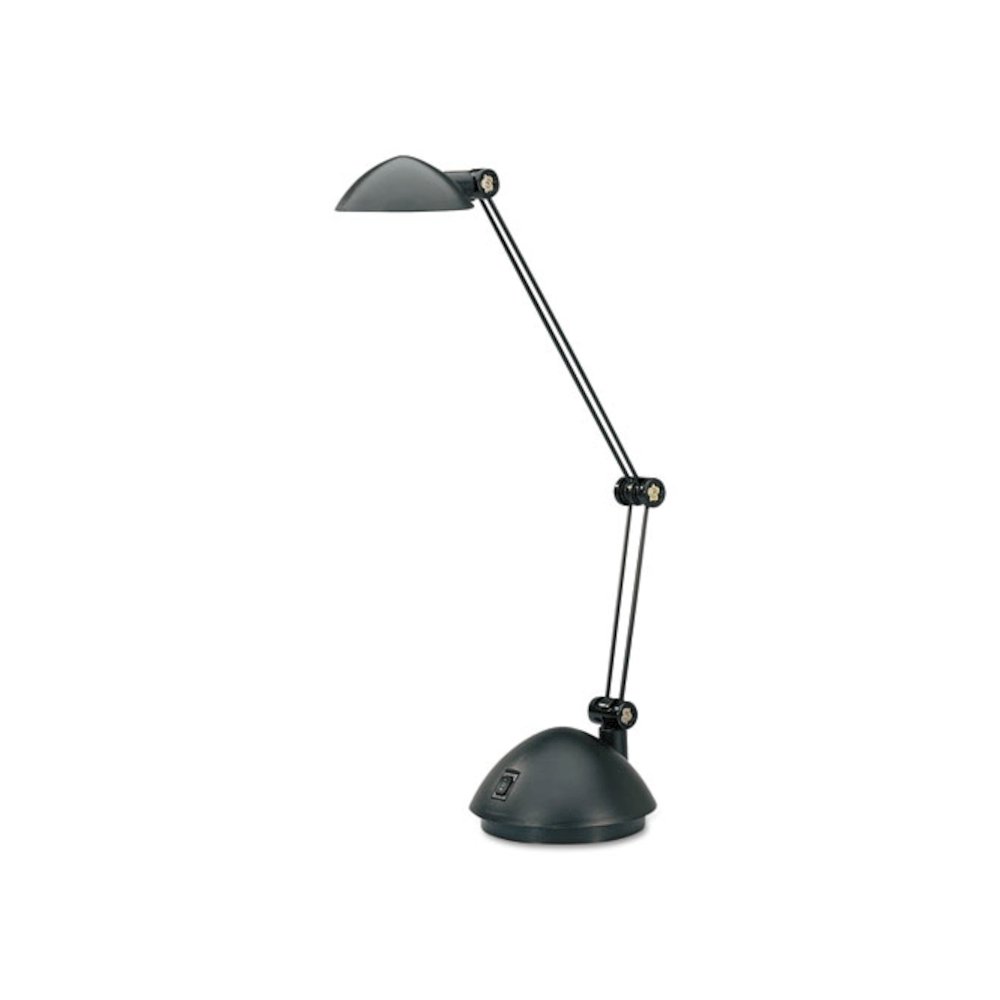 Twin-Arm Task LED Lamp with USB Port, 11.88w x 5.13d x 18.5h, Black. Picture 2