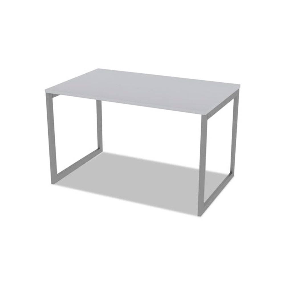 Alera Open Office Desk Series Adjustable O-Leg Desk Base, 47.25 to 70.78w x 29.5d x 28.5h, Silver. Picture 3
