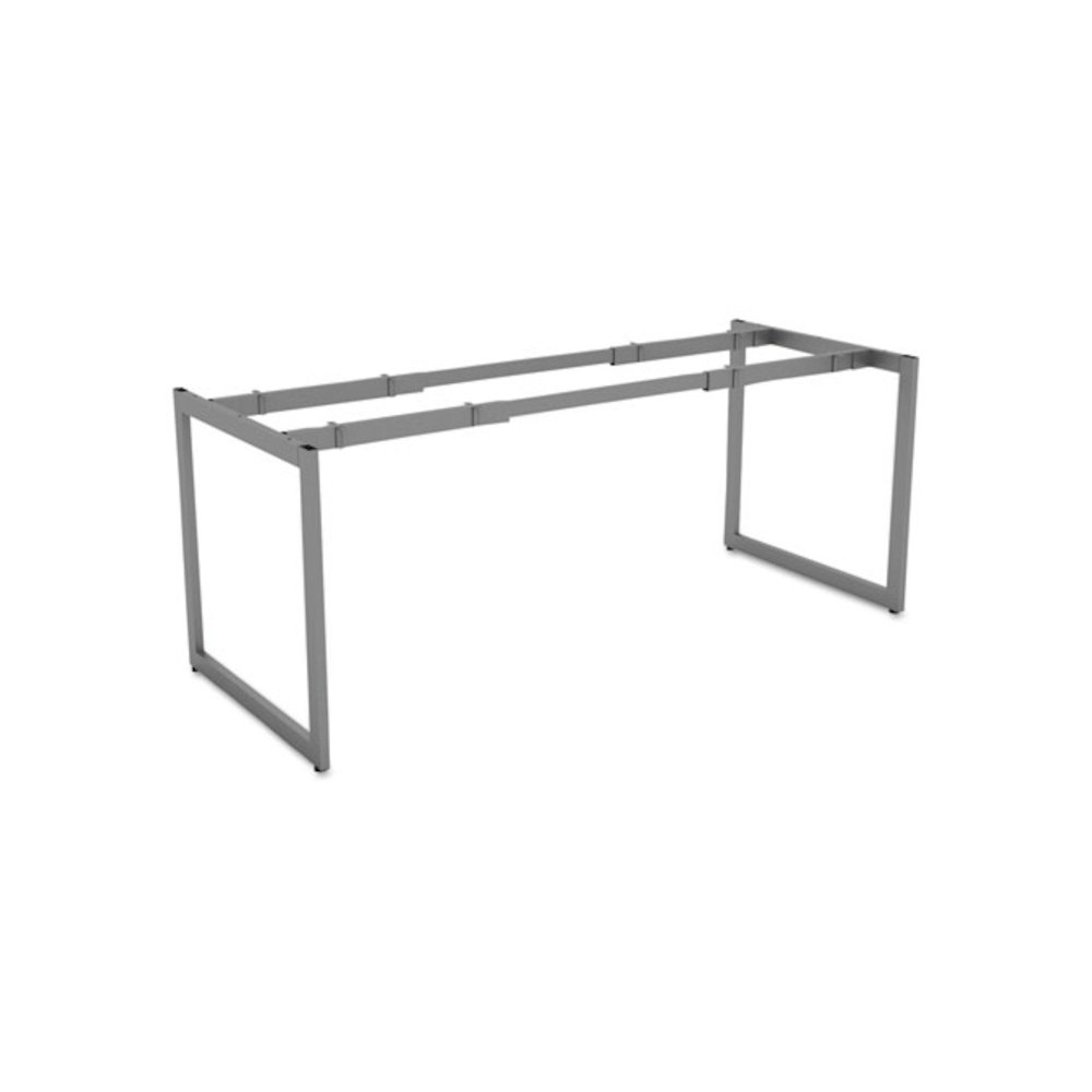 Alera Open Office Desk Series Adjustable O-Leg Desk Base, 47.25 to 70.78w x 29.5d x 28.5h, Silver. Picture 1