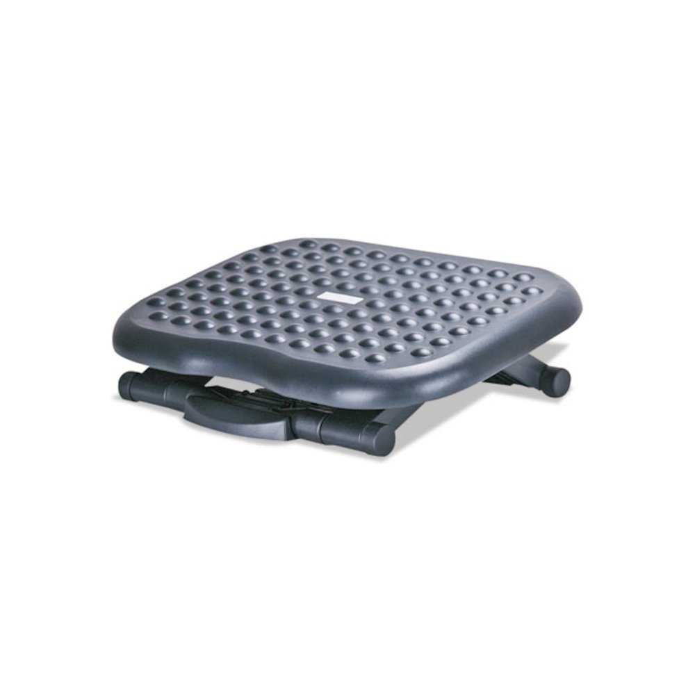 Relaxing Adjustable Footrest, 13.75w x 17.75d x 4.5 to 6.75h, Black. Picture 1