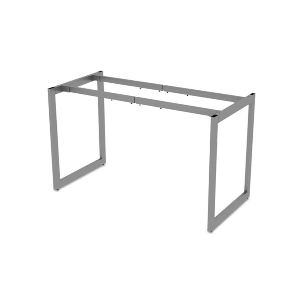 Alera Open Office Desk Series Adjustable O-Leg Desk Base, 47.25 to 70.78w x 23.63d x 28.5h, Silver. Picture 7