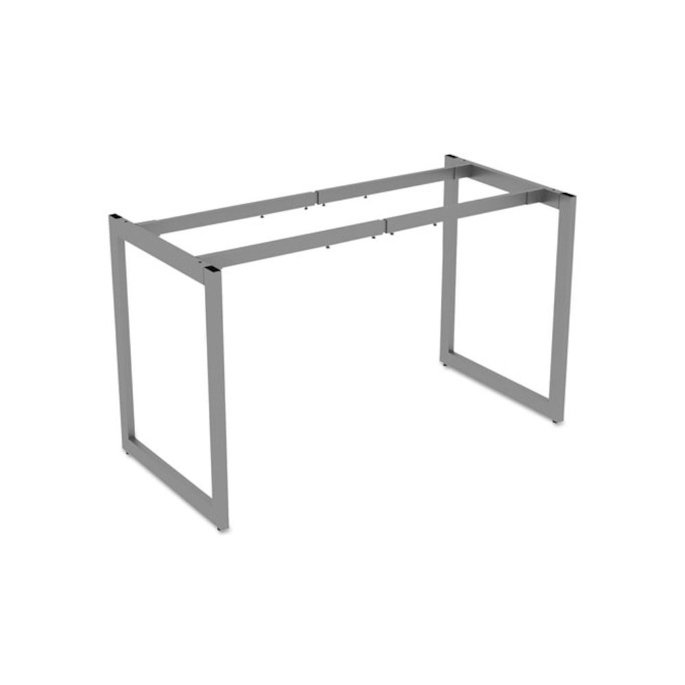 Alera Open Office Desk Series Adjustable O-Leg Desk Base, 47.25 to 70.78w x 23.63d x 28.5h, Silver. Picture 6