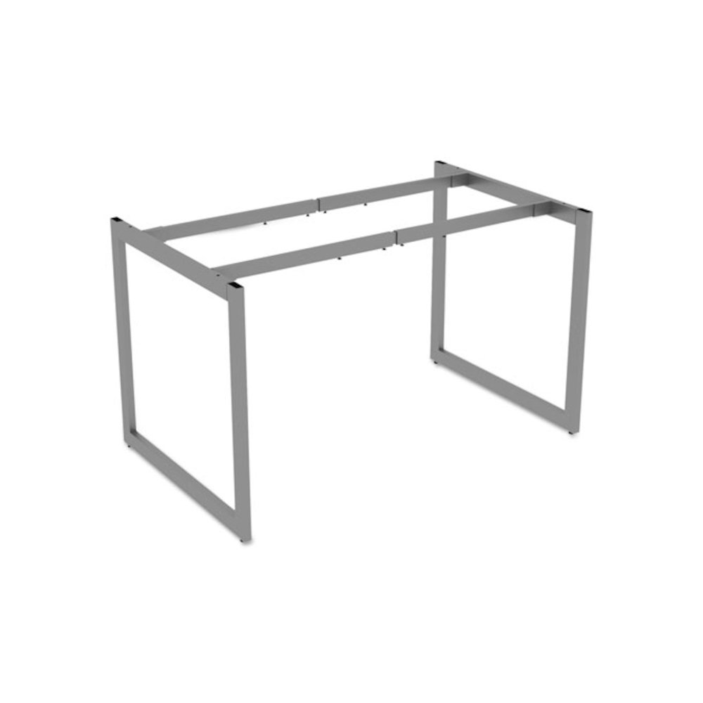 Alera Open Office Desk Series Adjustable O-Leg Desk Base, 47.25 to 70.78w x 29.5d x 28.5h, Silver. Picture 2