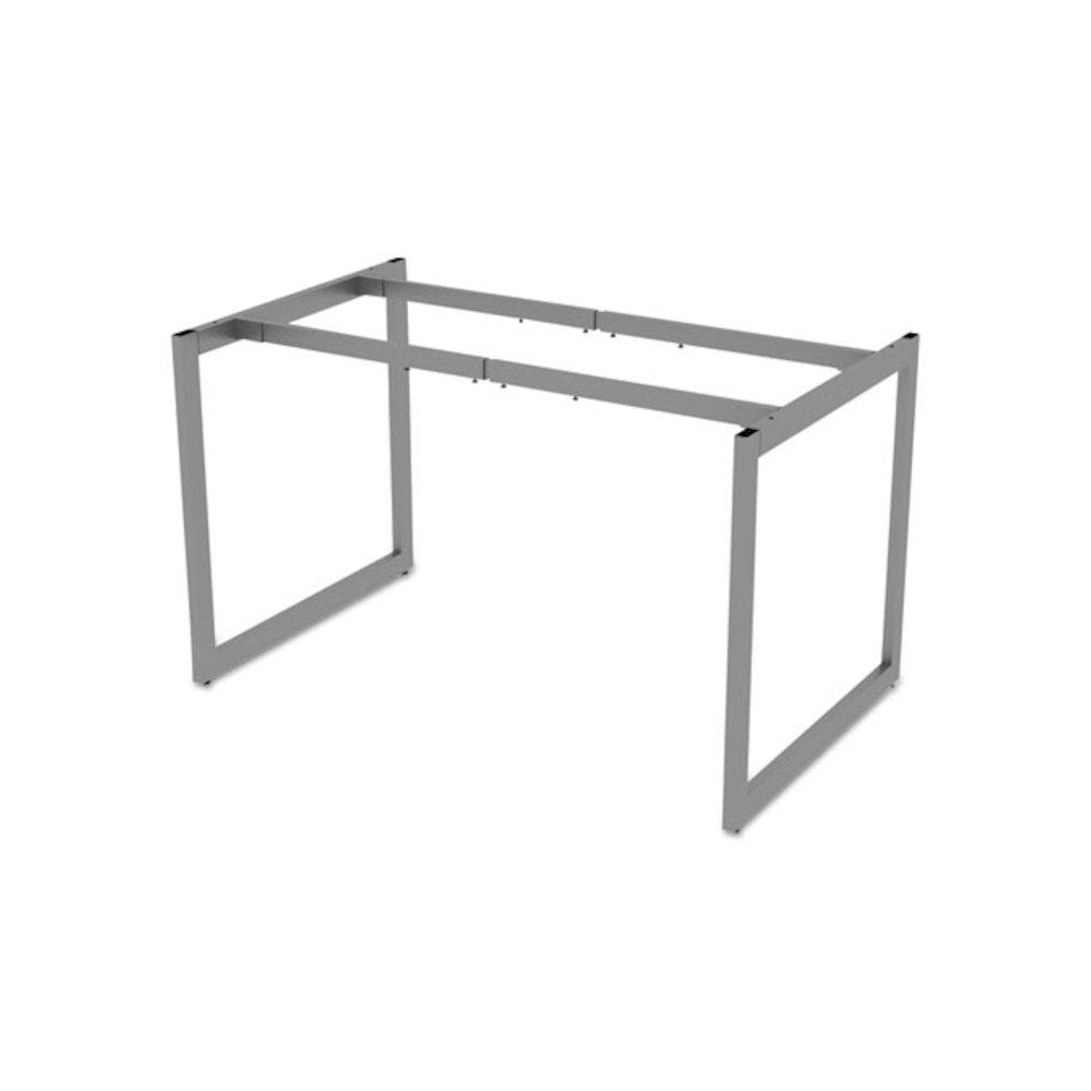 Alera Open Office Desk Series Adjustable O-Leg Desk Base, 47.25 to 70.78w x 29.5d x 28.5h, Silver. Picture 9