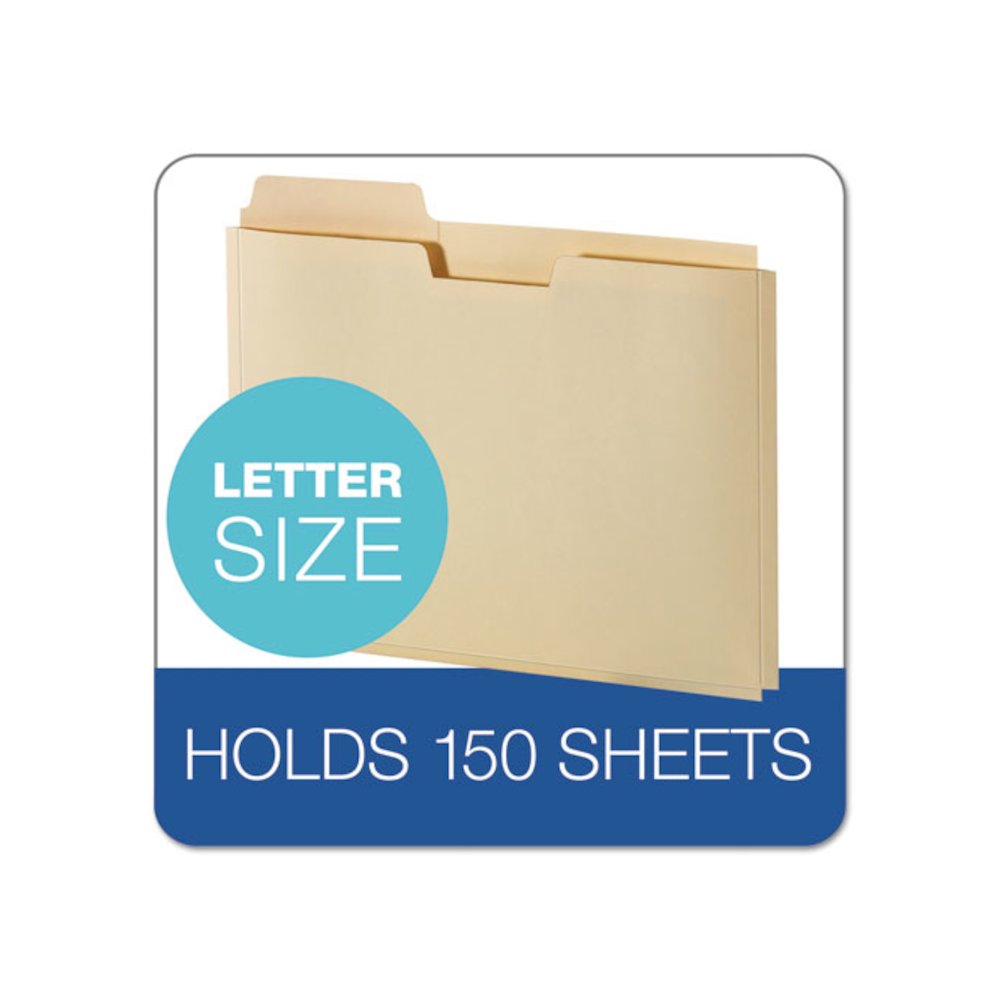 File Folder Pocket, 0.75" Expansion, Letter Size, Manila, 10/Pack. Picture 3