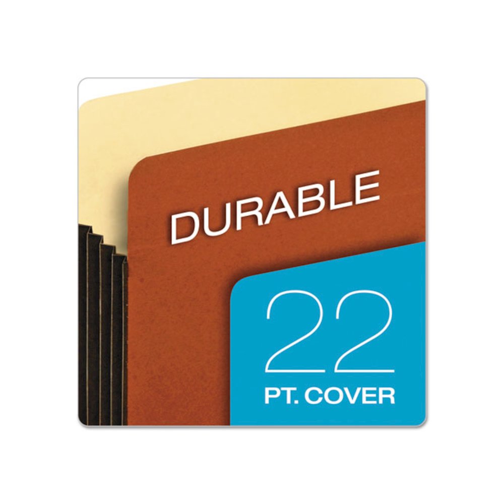File Pocket with Tyvek, 5.25" Expansion, Letter Size, Redrope, 10/Box. Picture 3