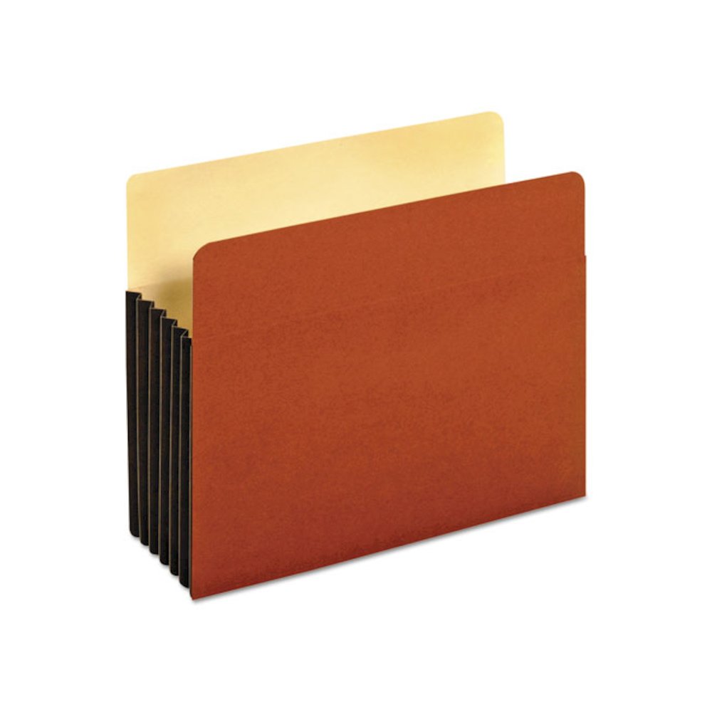 File Pocket with Tyvek, 5.25" Expansion, Letter Size, Redrope, 10/Box. Picture 1
