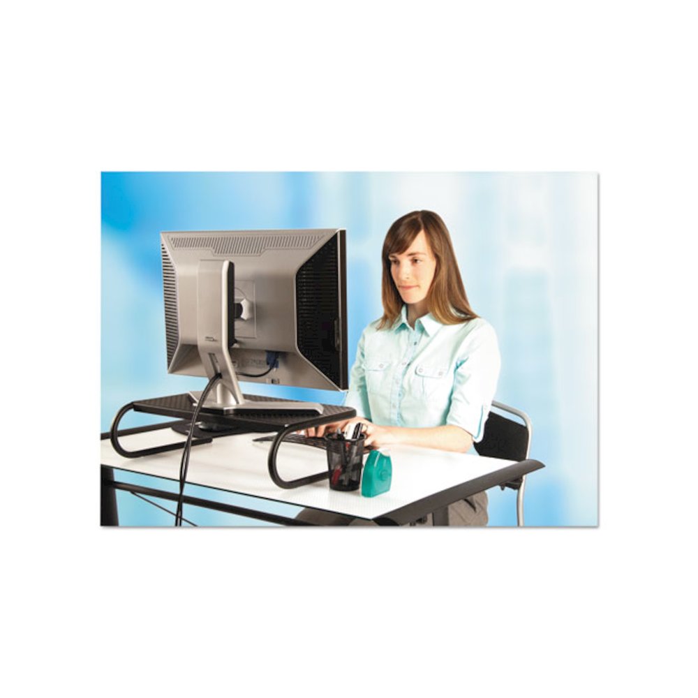 Metal Art Monitor Stand, 19" x 12.5" x 5.25", Black, Supports 30 lbs. Picture 5