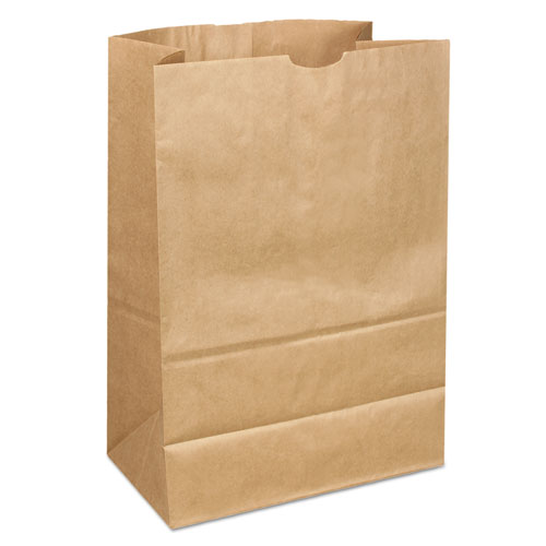 Grocery Paper Bags, #1/6 BBL Size, 12" x 7" x 17", Natural, 400/Bundle. Picture 1