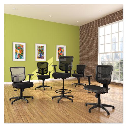 Alera Elusion Series Mesh High-Back Multifunction Chair, Supports Up to 275 lb, 17.2" to 20.6" Seat Height, Black. Picture 10