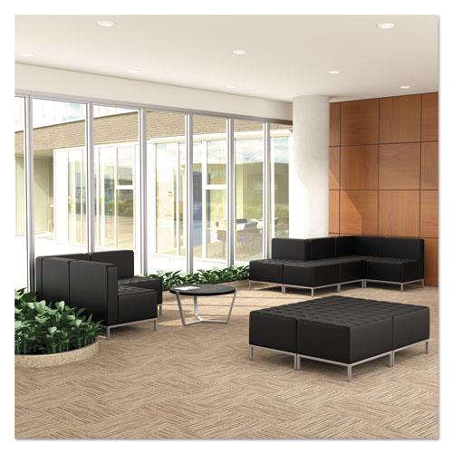 Alera QUB Series Ottoman, 26.38" x 21.5" x 17.5", Black. Picture 10