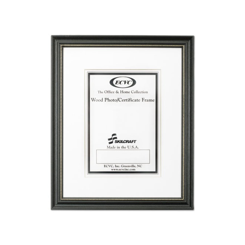 7105014246489, SKILCRAFT Black Frames, Certificate/Photo, 10 x 14, 6/Carton. Picture 1