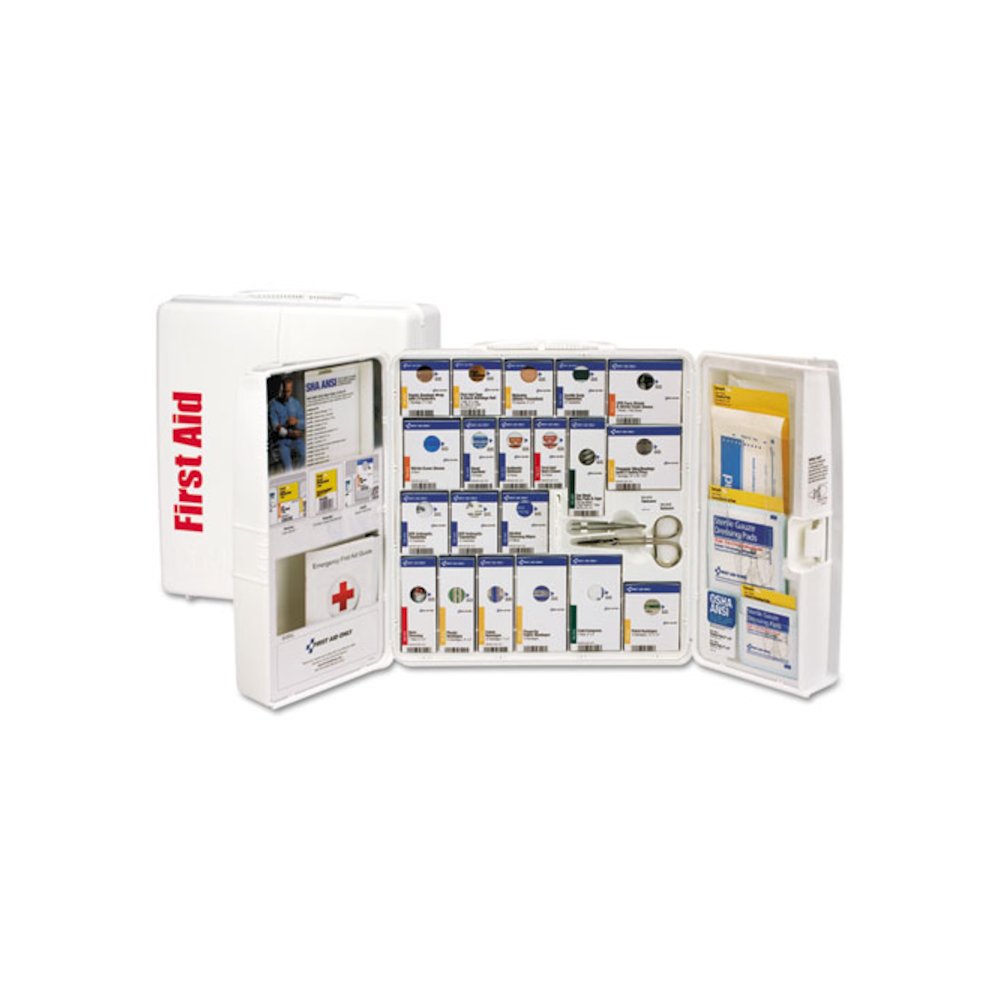 ANSI 2021 SmartCompliance General Business First Aid Station for 50 People, without Medication, 202 Pieces, Plastic Case. Picture 1