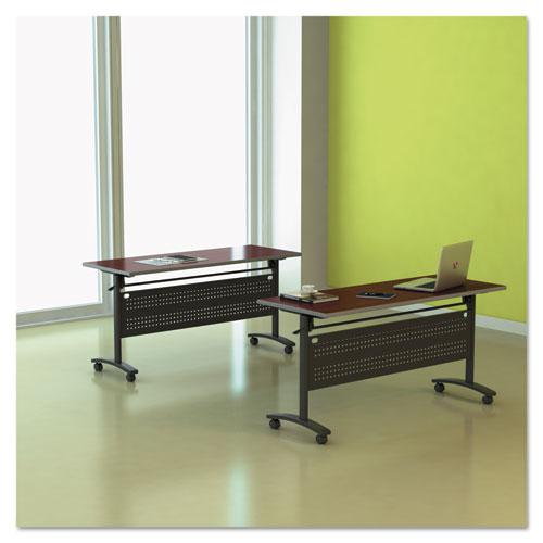 Reversible Laminate Table Top, Rectangular, 59.5w x 23.63,Medium Cherry/Mahogany. Picture 9