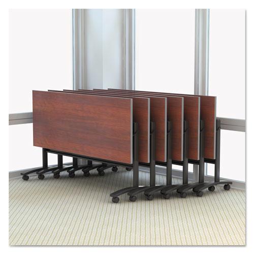 Reversible Laminate Table Top, Rectangular, 59.5w x 23.63,Medium Cherry/Mahogany. Picture 6