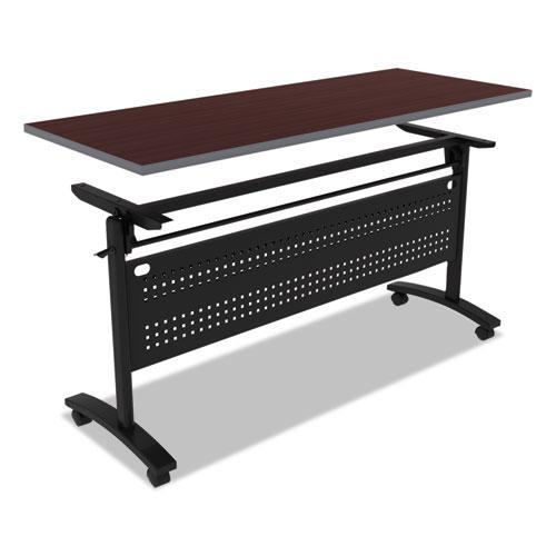 Reversible Laminate Table Top, Rectangular, 59.5w x 23.63,Medium Cherry/Mahogany. Picture 5