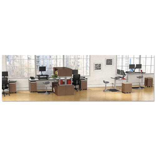 Alera Valencia Series Mobile Pedestal, Left/Right, 2-Drawers: Box/File, Legal/Letter, Modern Walnut, 15.88" x 19.13" x 22.88". Picture 4