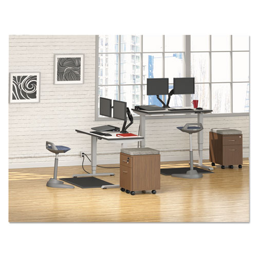 Alera Valencia Series Mobile Pedestal, Left/Right, 2-Drawers: Box/File, Legal/Letter, Modern Walnut, 15.88" x 19.13" x 22.88". Picture 5