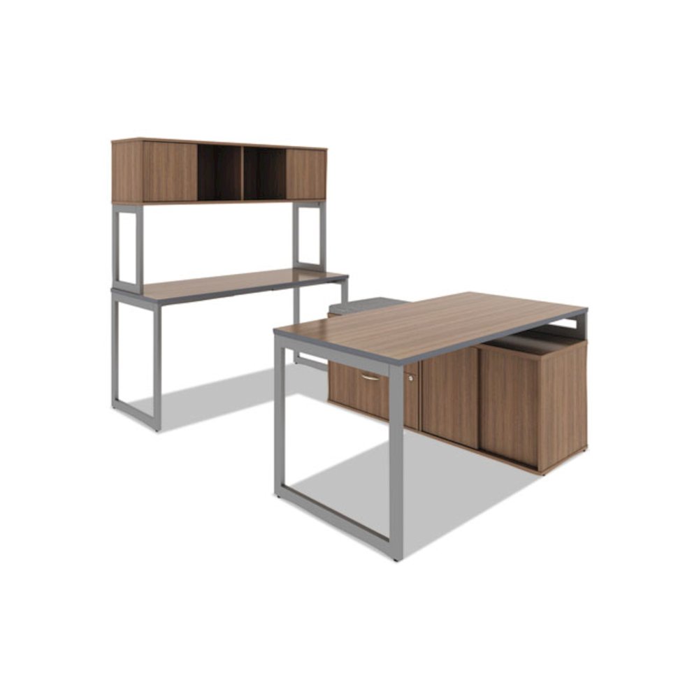 Alera Open Office Desk Series Adjustable O-Leg Desk Base, 47.25 to 70.78w x 23.63d x 28.5h, Silver. Picture 9