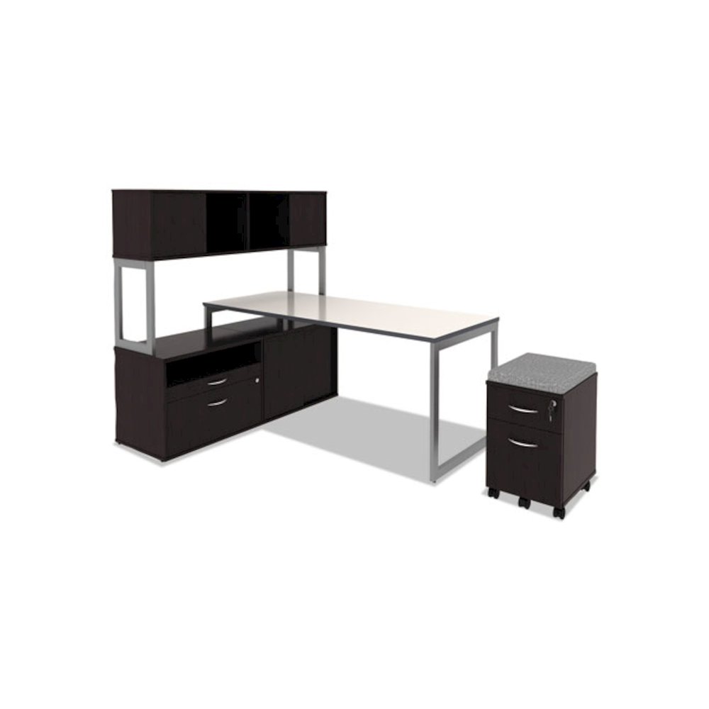 Alera Open Office Desk Series Adjustable O-Leg Desk Base, 47.25 to 70.78w x 23.63d x 28.5h, Silver. Picture 3