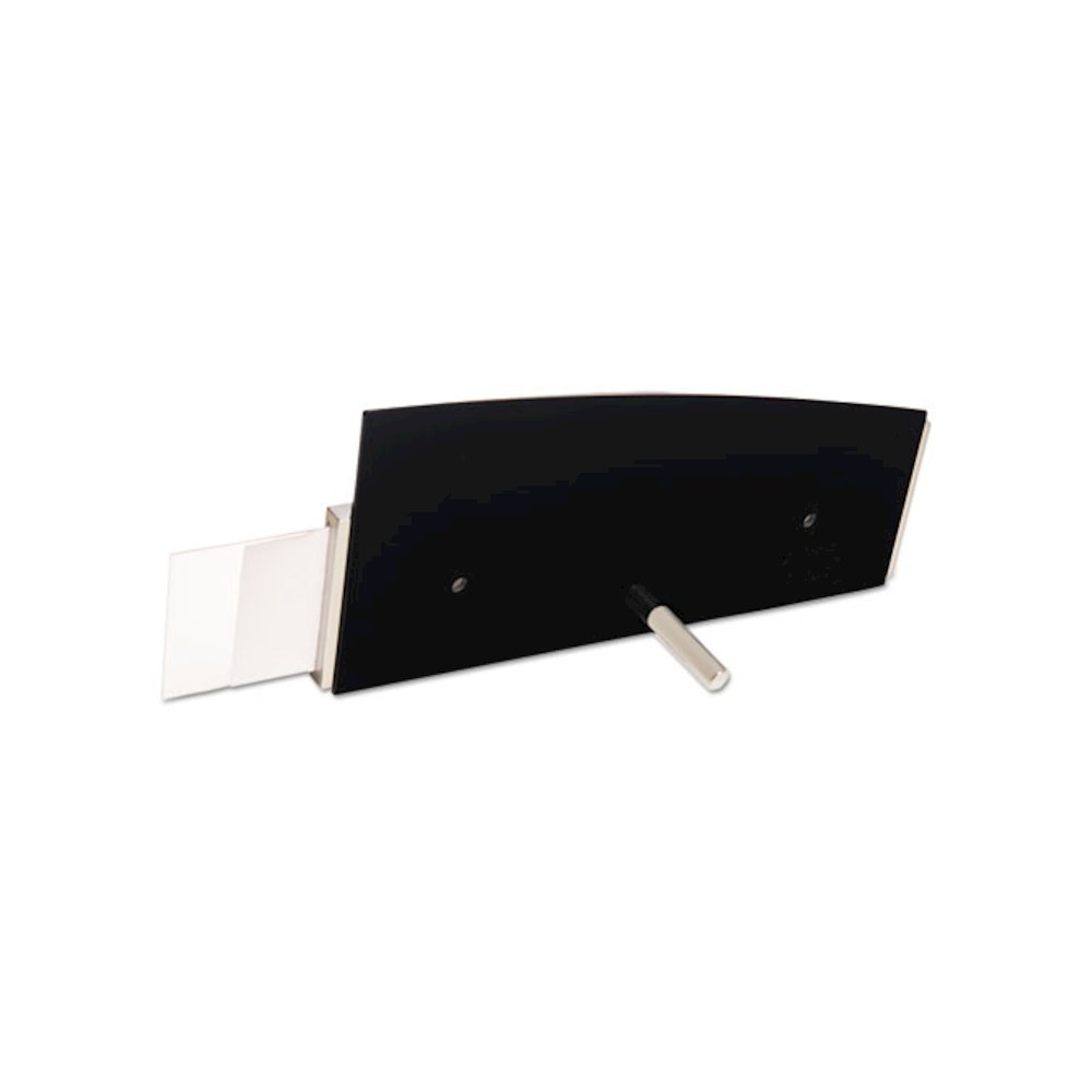 Interior Image Anti-Glare Sign Holder, Landscape, 8.5" x 2" Insert, Black/Silver. Picture 11