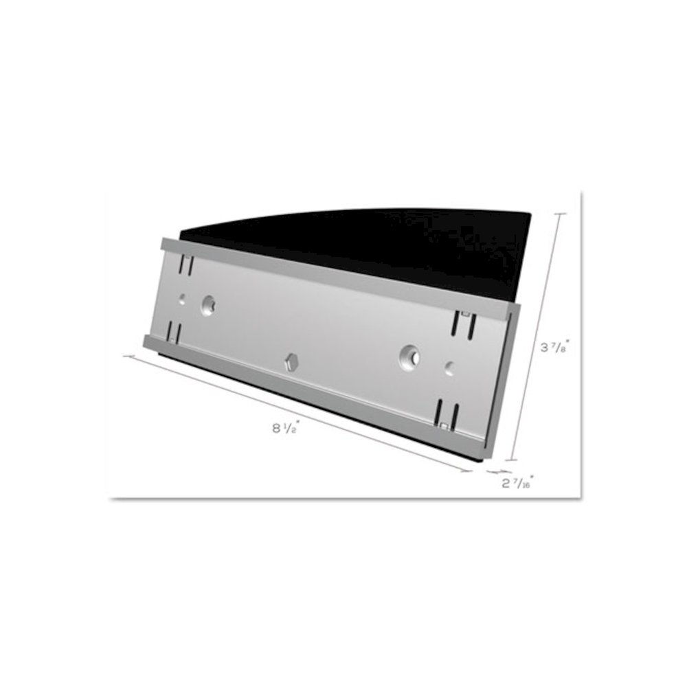 Interior Image Anti-Glare Sign Holder, Landscape, 8.5" x 2" Insert, Black/Silver. Picture 6