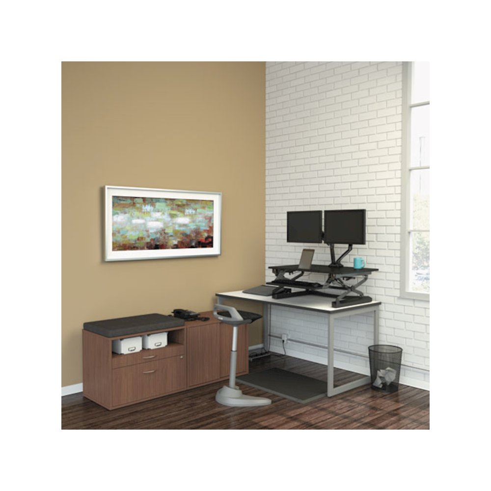 Reversible Laminate Table Top, Rectangular, 59.38w x 29.5d, White/Gray. Picture 4