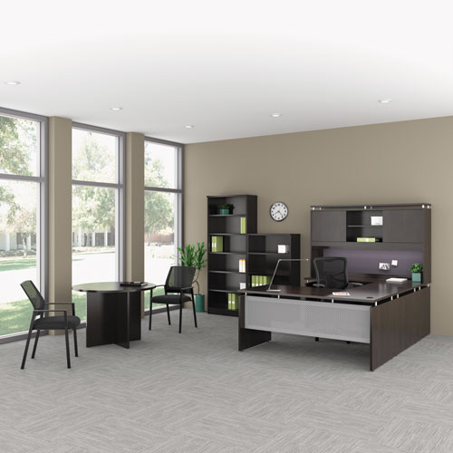 Alera Valencia Round Conference Table with Legs, 42" Diameter x 29.5h, Espresso. Picture 3