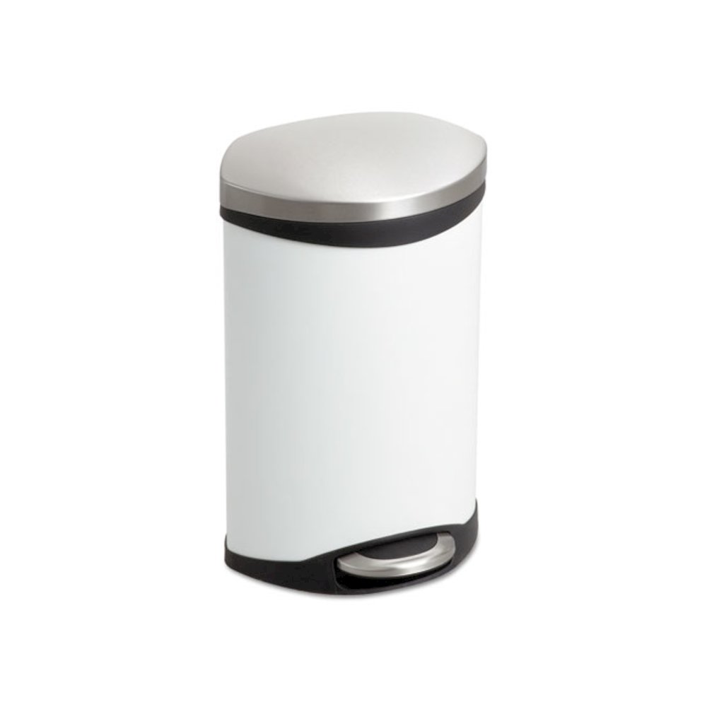 Step-On Medical Receptacle, 3 gal, Steel, White. Picture 1