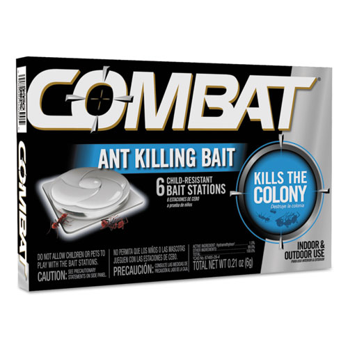 Combat Ant Killing System, Child-Resistant, Kills Queen and Colony, 6/Box, 12 Boxes/Carton. Picture 1