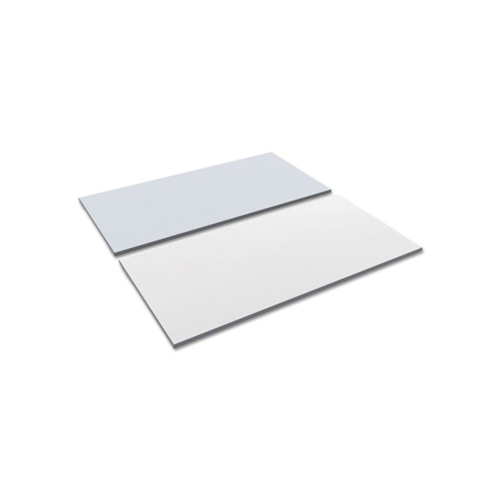Reversible Laminate Table Top, Rectangular, 59.38w x 29.5d, White/Gray. Picture 1