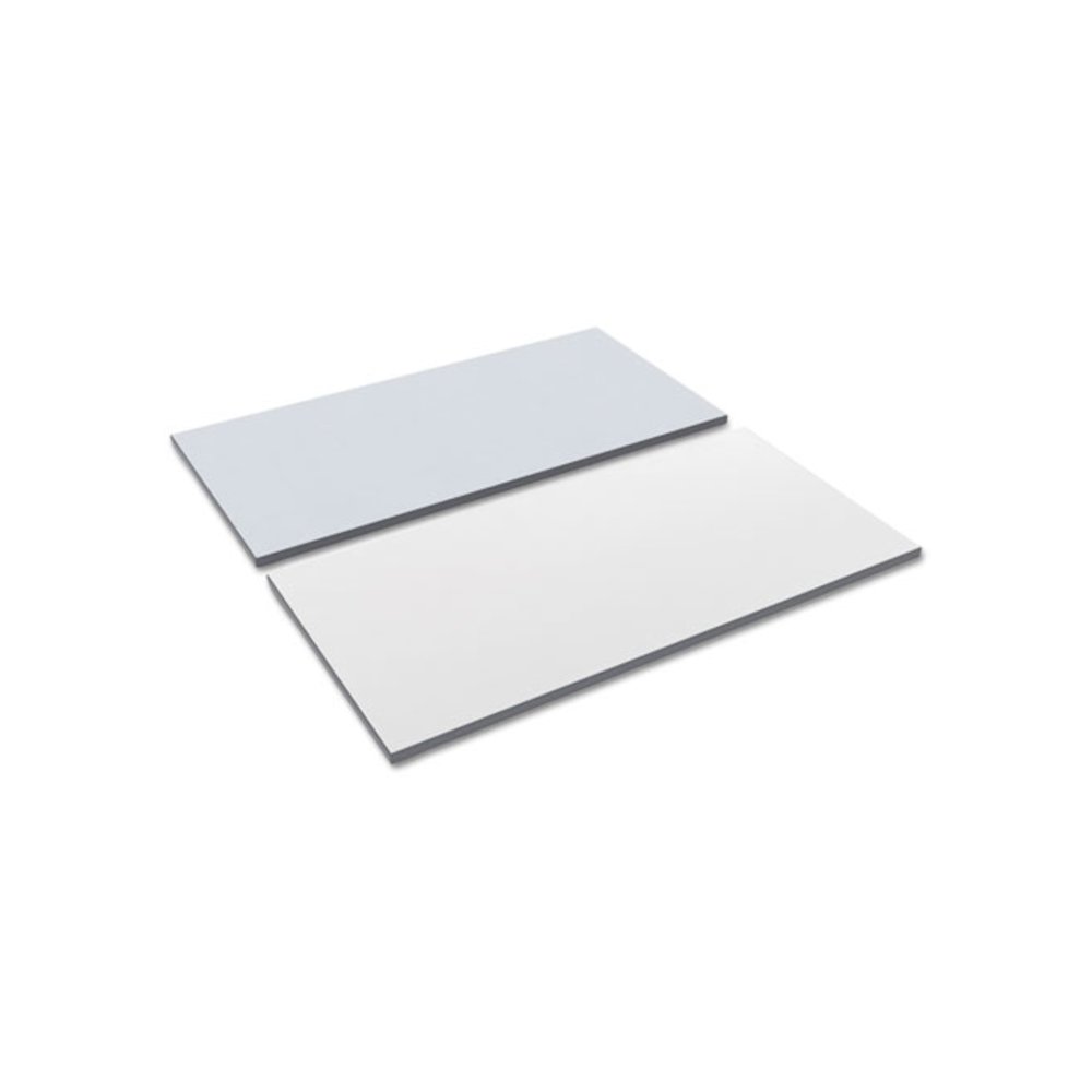 Reversible Laminate Table Top, Rectangular, 59.38w x 23.63d, White/Gray. Picture 1