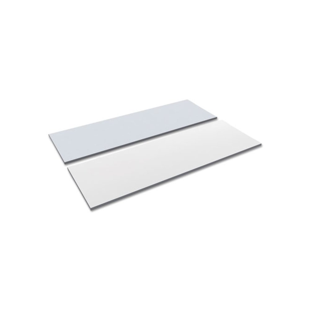 Reversible Laminate Table Top, Rectangular, 71.5w x 23.63d, White/Gray. Picture 1
