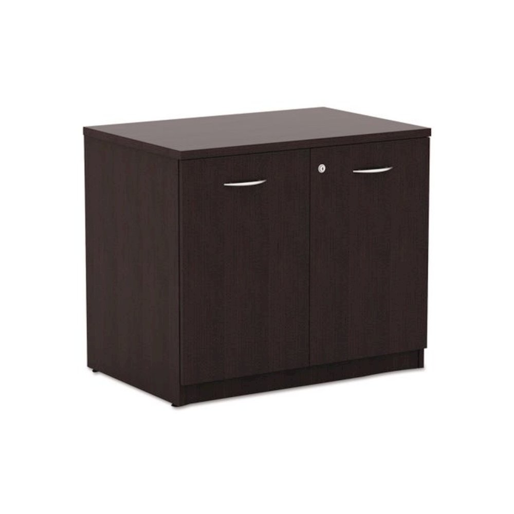 Alera Valencia Series Storage Cabinet, 34.13w x 22.78d x 29.5h, Espresso. Picture 1