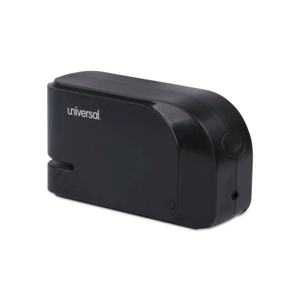 Half-Strip Electric Stapler with Staple Channel Release Button, 20-Sheet Capacity, Black. Picture 3