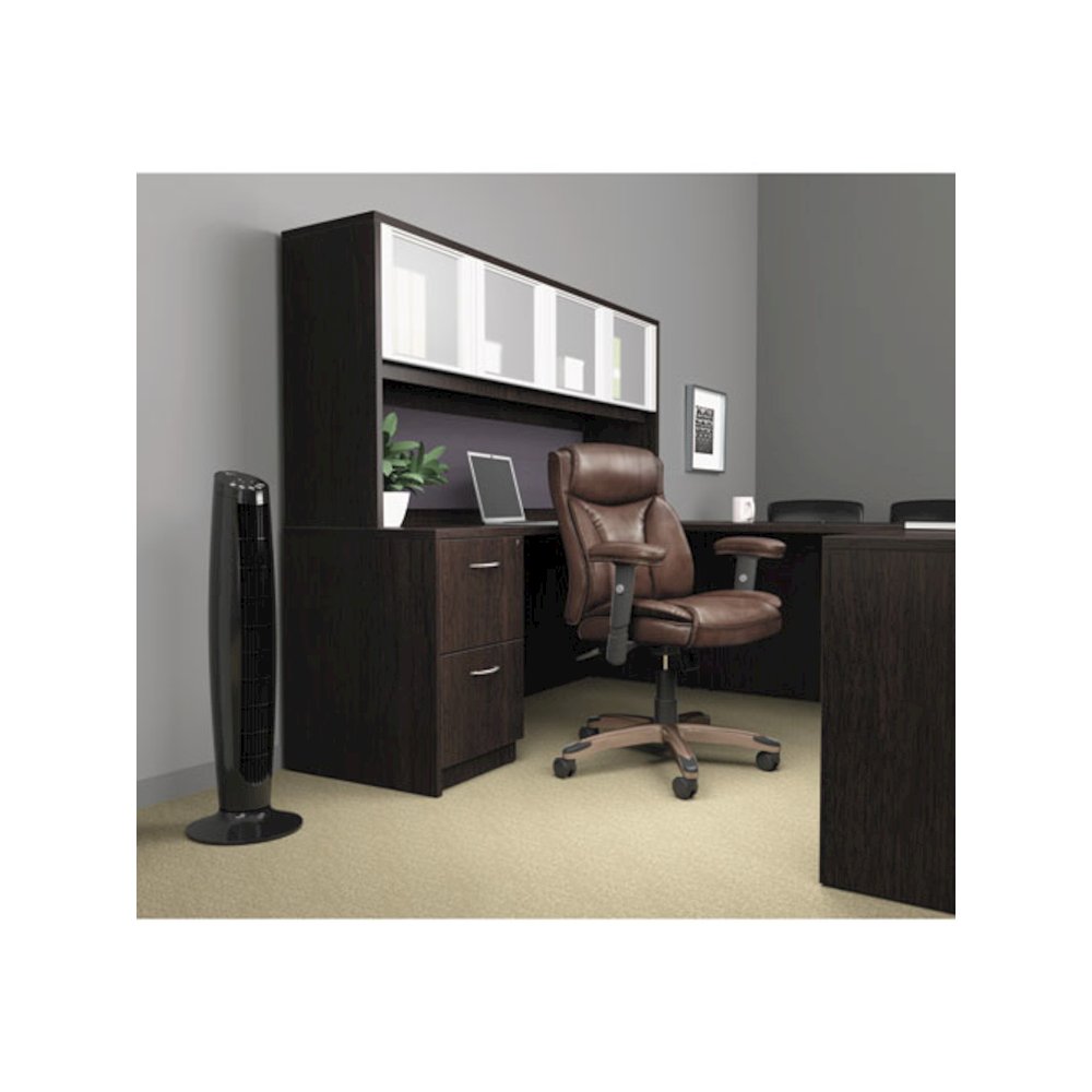 Glass Door Set With Silver Frame For 72" Wide Hutch, 17w x 16h, Clear, 4 Doors/Set. Picture 7