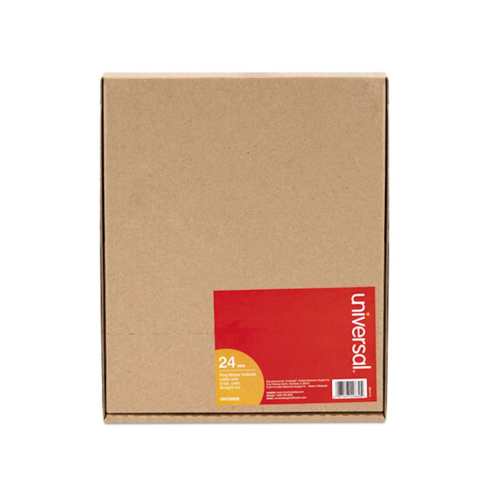 Insertable Tab Index, 5-Tab, 11 x 8.5, Buff, Assorted Tabs, 24 Sets. Picture 2