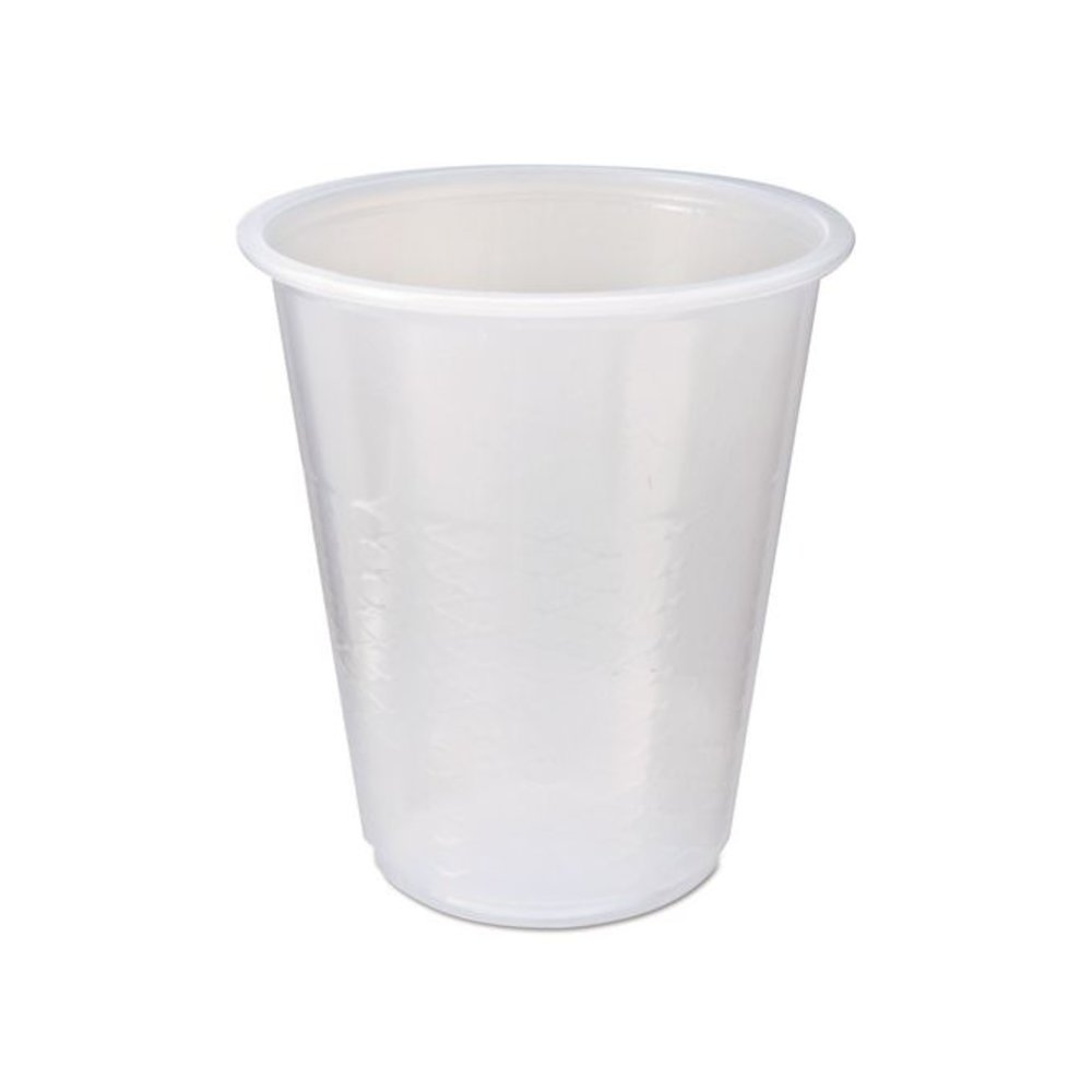 RK Crisscross Cold Drink Cups, 3 oz, Plastic, Clear, 100/Bag, 25 Bags/Carton. Picture 1