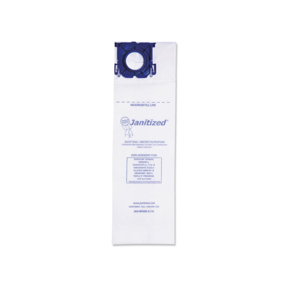 Vacuum Filter Bags Designed to Fit Windsor Sensor S/S2/XP/Versamatic Plus, 100/Carton. Picture 1