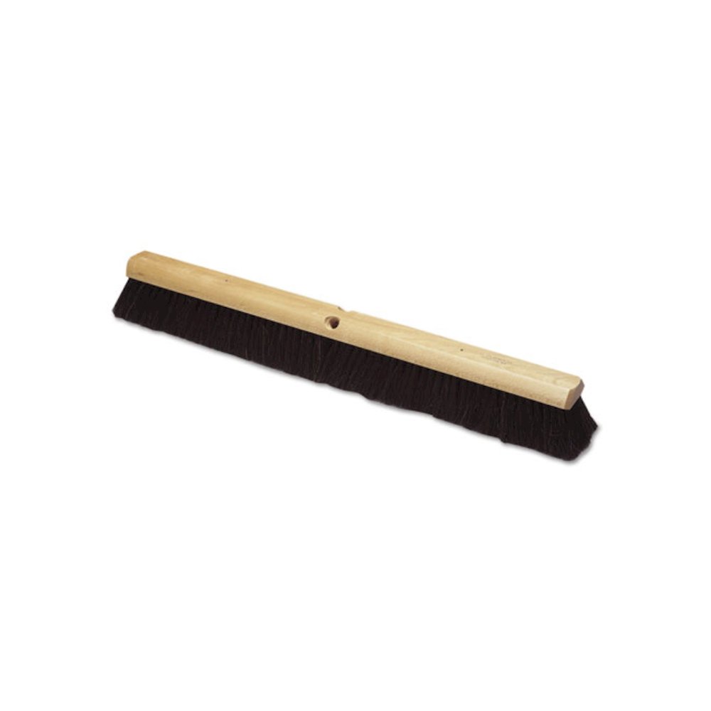 7920002644638, SKILCRAFT Floor Sweeping Brush, Black Polypropylene Bristles, 30" Brush, Hardwood Handle. Picture 1