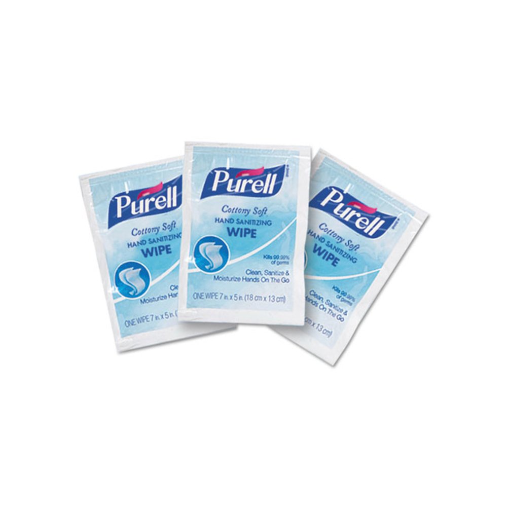 Cottony Soft Individually Wrapped Sanitizing Hand Wipes, 5 x 7, Unscented, White, 1,000/Carton. Picture 6