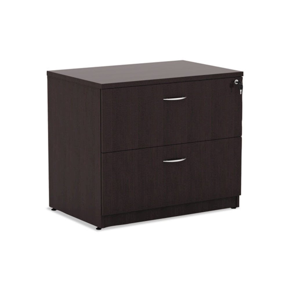 Alera Valencia Series Lateral File, 2 Legal/Letter-Size File Drawers, Espresso, 34" x 22.75" x 29.5". Picture 2
