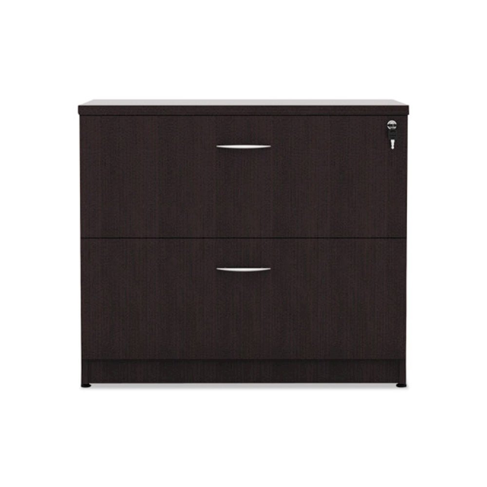 Alera Valencia Series Lateral File, 2 Legal/Letter-Size File Drawers, Espresso, 34" x 22.75" x 29.5". Picture 1
