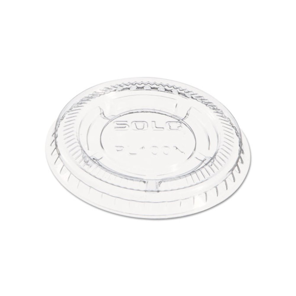 Portion/Souffle Cup Lids, Fits 0.5 oz to 1 oz Portion Cups, Plastic, Clear, 125/Pack, 20 Packs/Carton. Picture 2