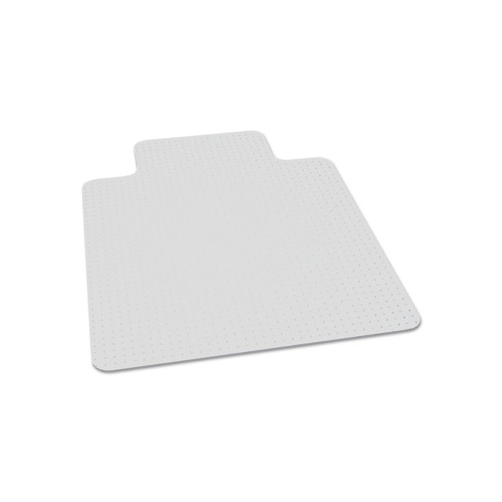 7220016568317, SKILCRAFT Biobased Chairmat for High Pile Carpeted Floors, Rectangular with Lip, 46" x 60", Clear. Picture 1