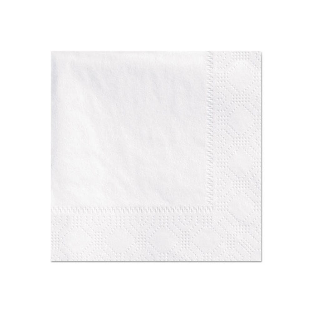 Embossed Beverage Napkins, 2-Ply, 9.5 x 9.5, White, 1,000/Carton. Picture 1