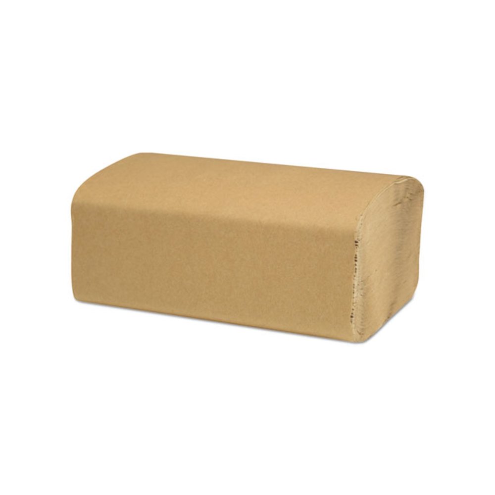 Select Folded Paper Towels, Single-Fold, 1-Ply, 9 x 9.45, Natural Brown, 250/Pack, 16 Packs/Carton. Picture 3
