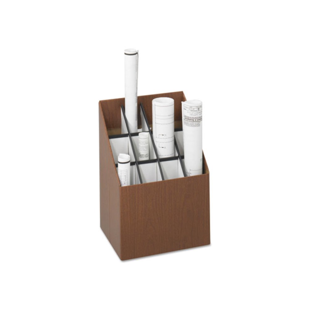 Corrugated Roll Files, 12 Compartments, 15w x 12d x 22h, Woodgrain. Picture 2